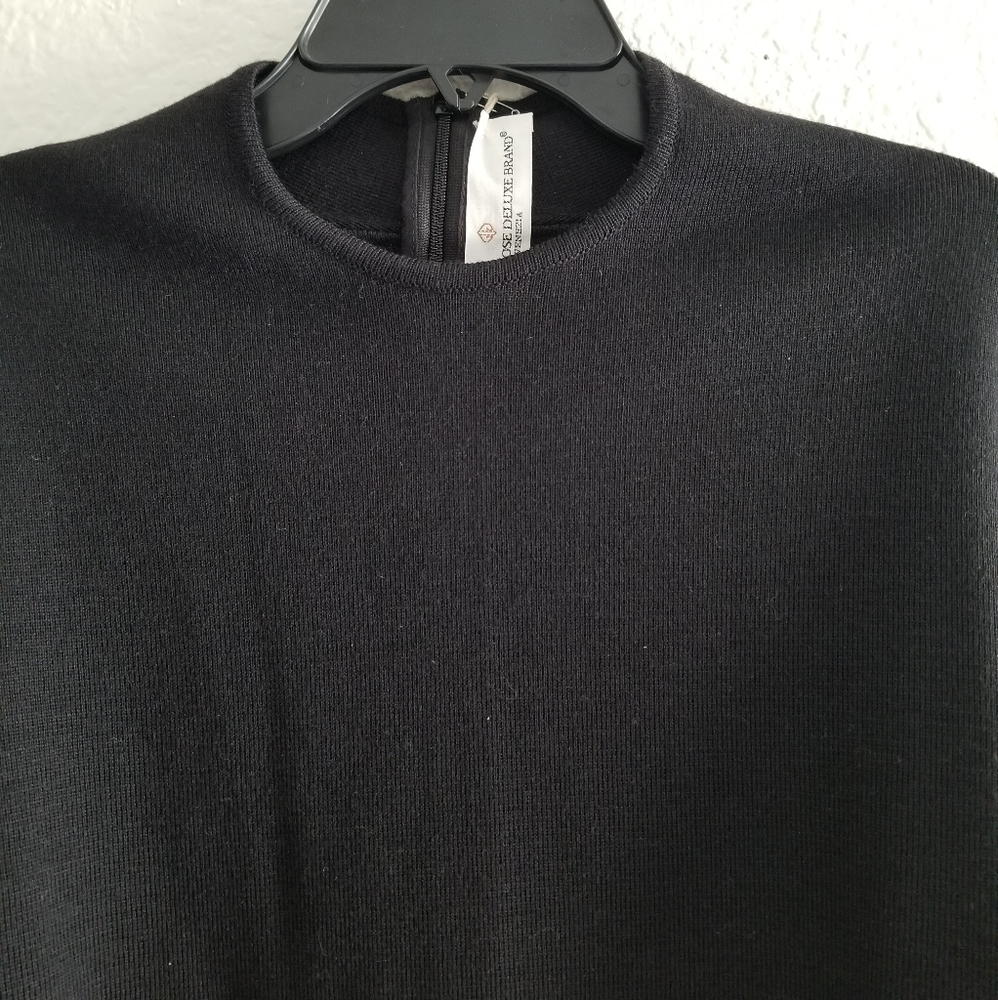 Golden Goose Cyan Striped Sleeve Wool Knitted Sweatshirt Size Small Black - Picture 4 of 11